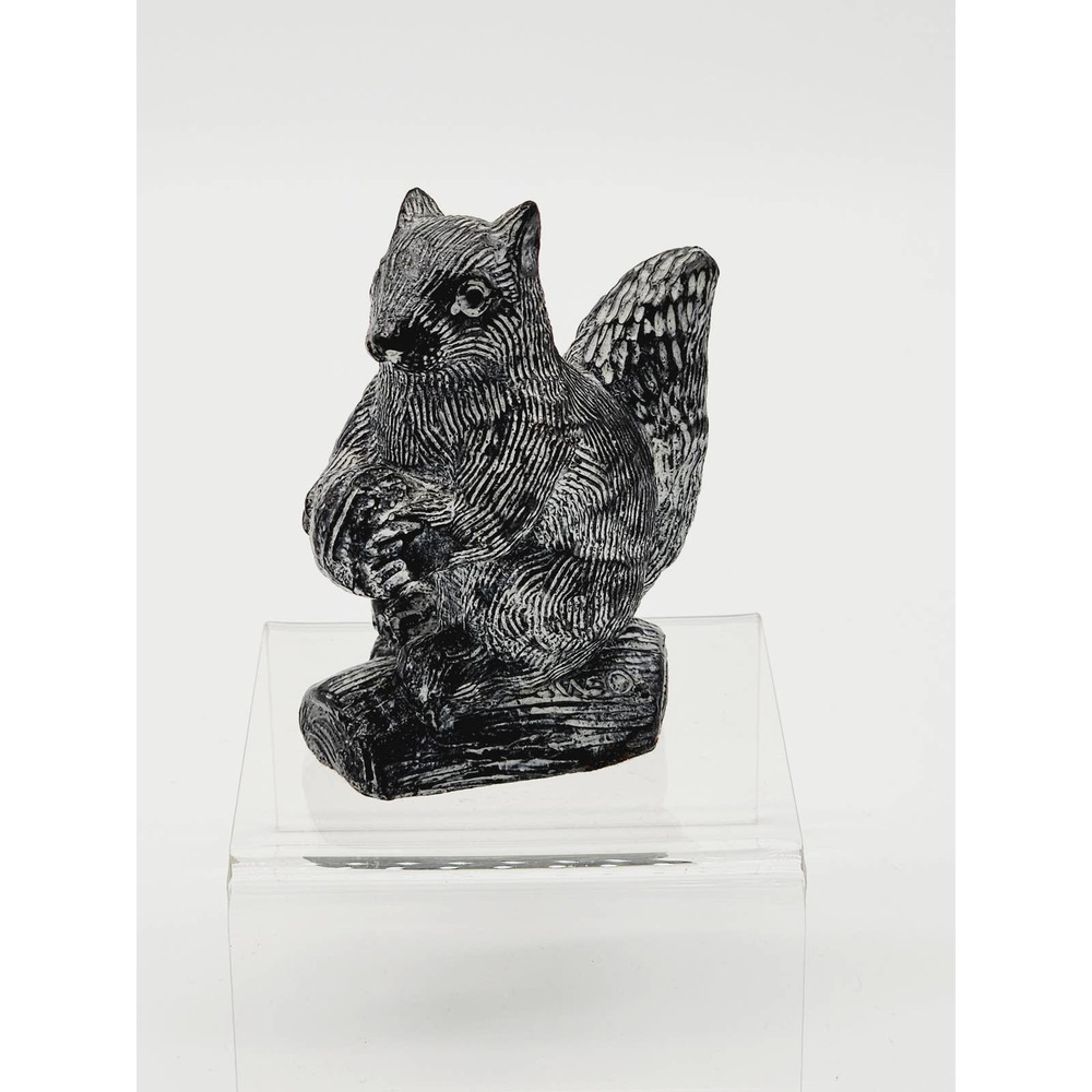 VTG Wolf Original Recreated Native Art Hand Carved Soapstone Squirrel